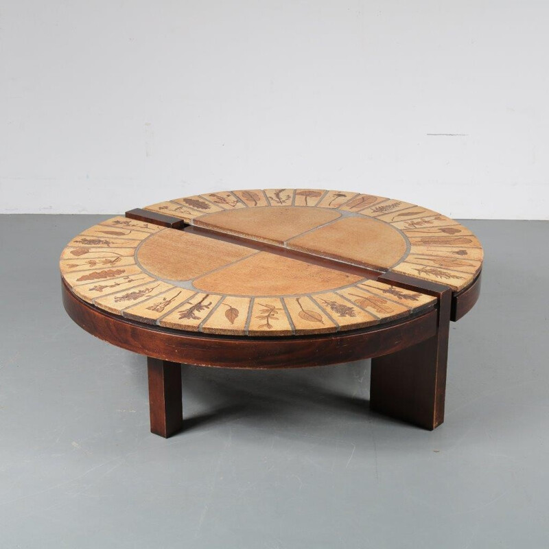 Vintage coffee table in ceramic by Roger Capron - 1970s