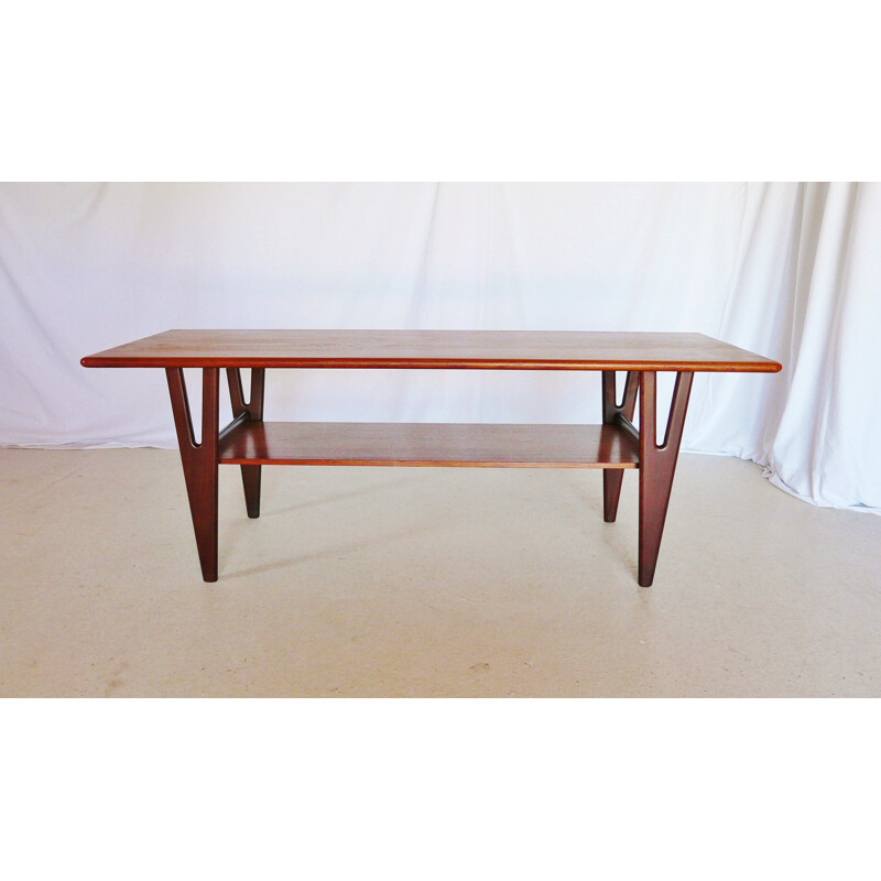 Vintage danish teak coffee table - 1960s