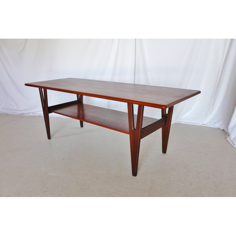 Vintage danish teak coffee table - 1960s