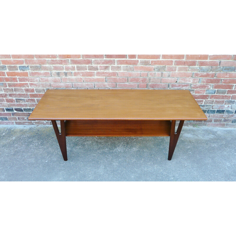 Vintage danish teak coffee table - 1960s