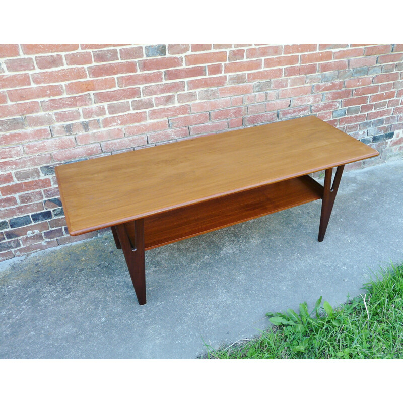 Vintage danish teak coffee table - 1960s