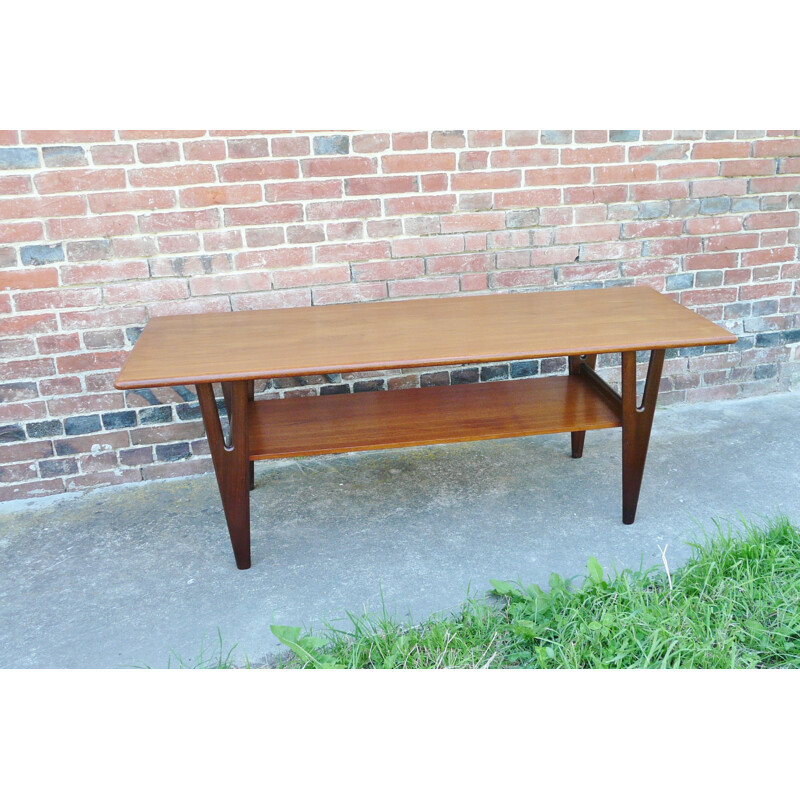 Vintage danish teak coffee table - 1960s