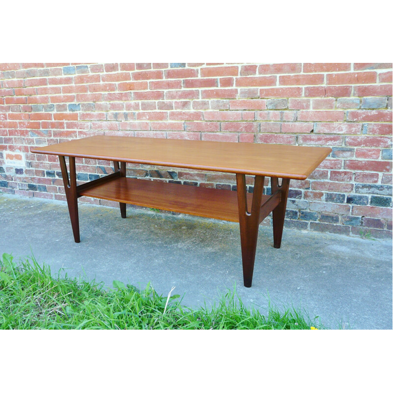 Vintage danish teak coffee table - 1960s