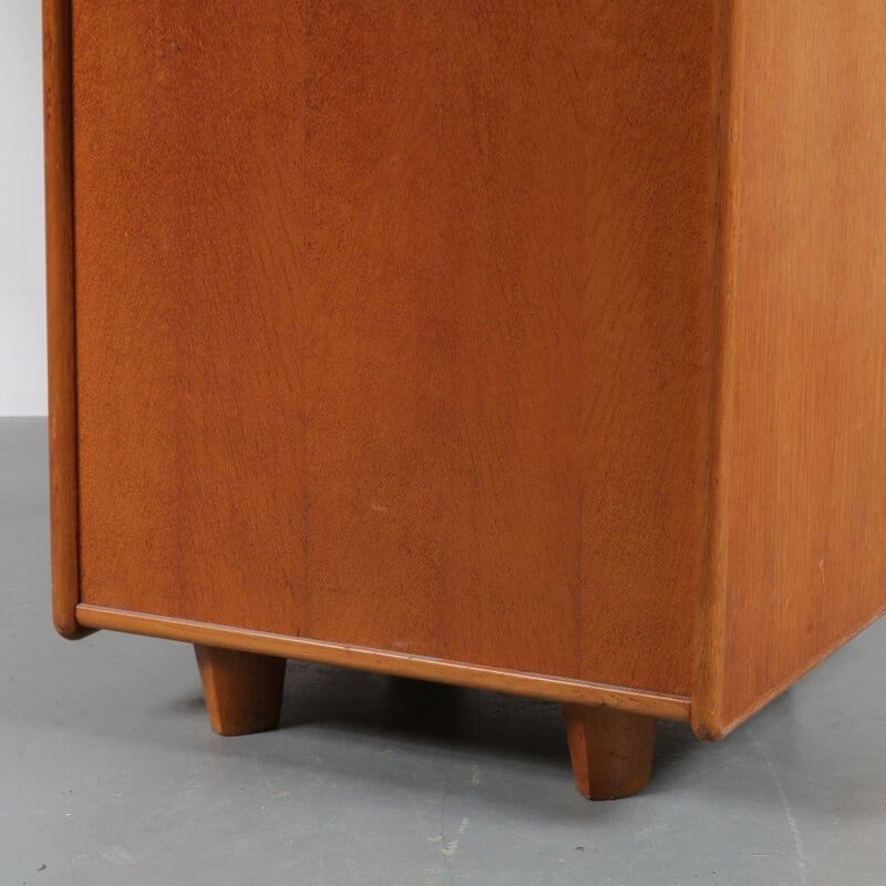 vintage dutch oak desk - 1950s 