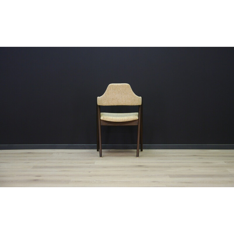 Suite de 3 chaises compas en laine et chêne par Kai Kristiansen - 1970