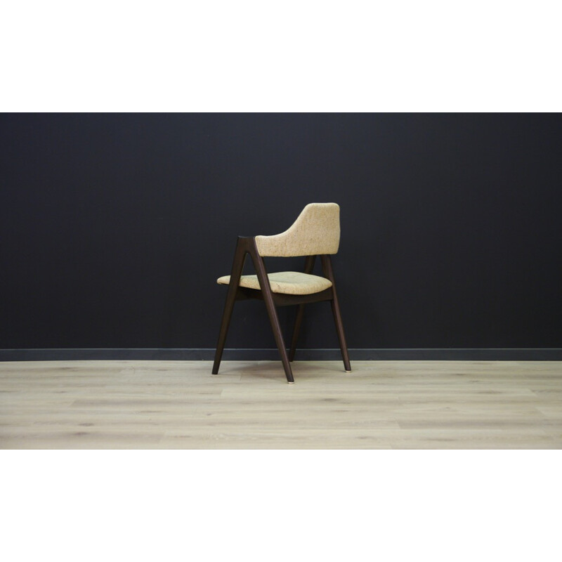 Suite de 3 chaises compas en laine et chêne par Kai Kristiansen - 1970