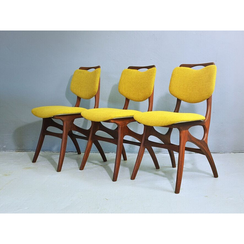Set of 3 Vintage Teak dining chairs - 1950s