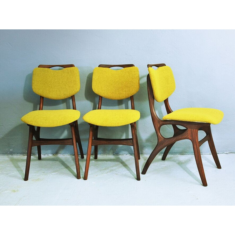 Set of 3 Vintage Teak dining chairs - 1950s