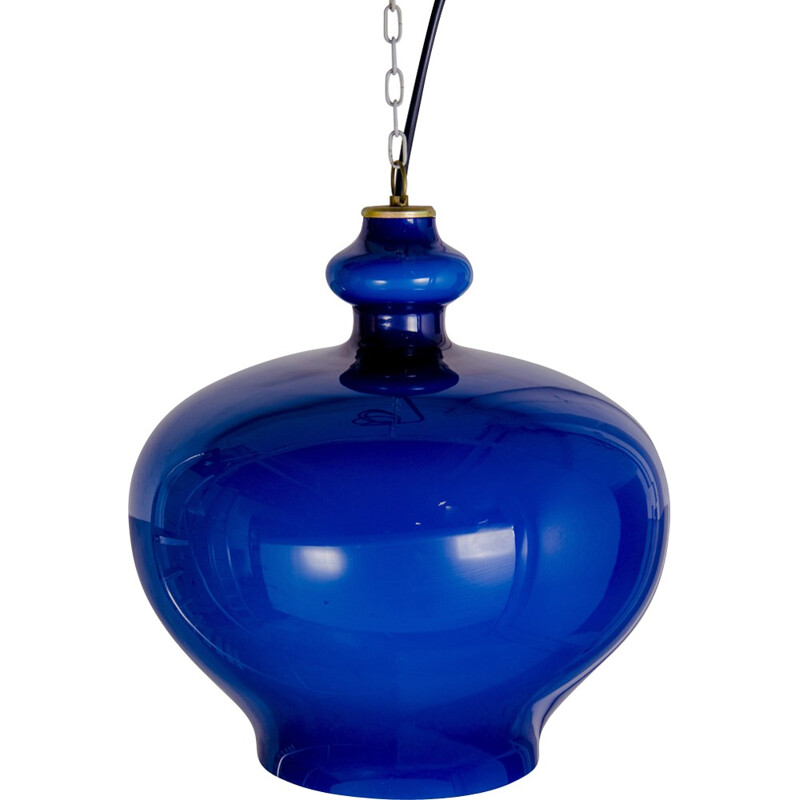 Vintage blue pendant lamp by Hans Agne Jakobsson for AB Markaryd - 1960s