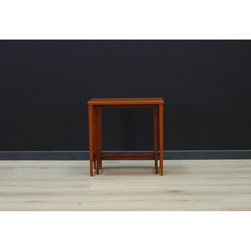 Suite de 2 tables en Teck Vintage au design danois - 1960