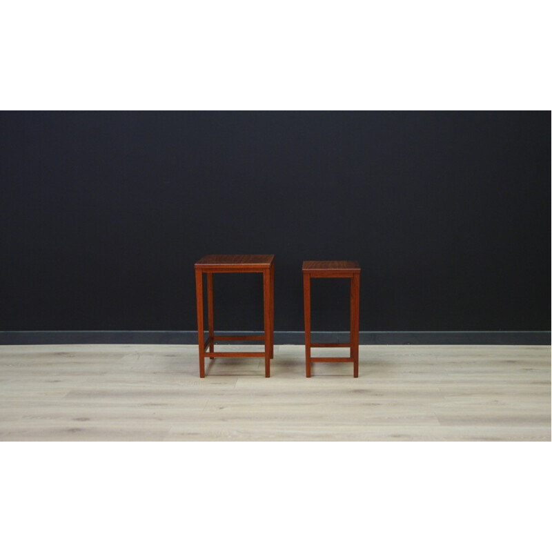 Set of 2 Vintage tables in Teak Danish Design - 1960s