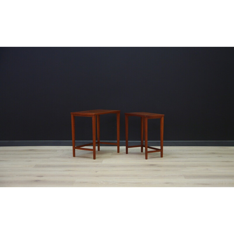 Set of 2 Vintage tables in Teak Danish Design - 1960s