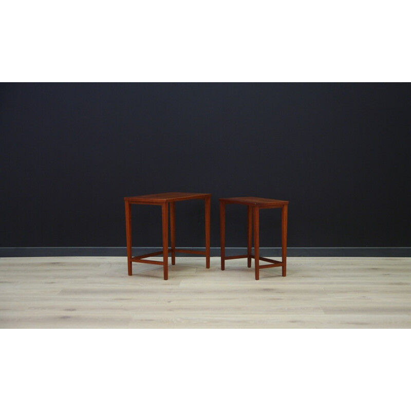 Suite de 2 tables en Teck Vintage au design danois - 1960