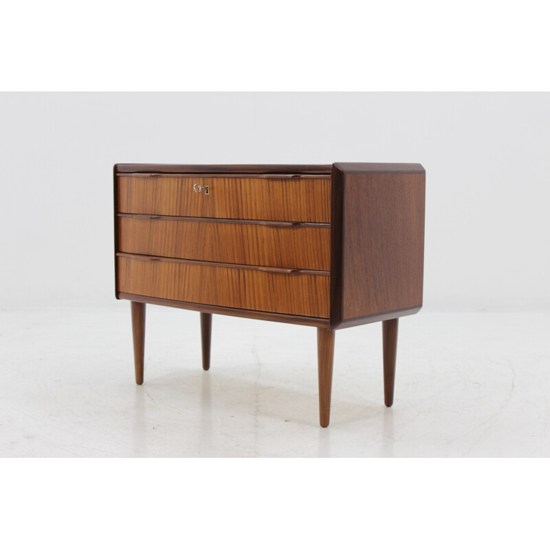 Commode Vintage en teck danoise avec 3 tiroirs - 1960