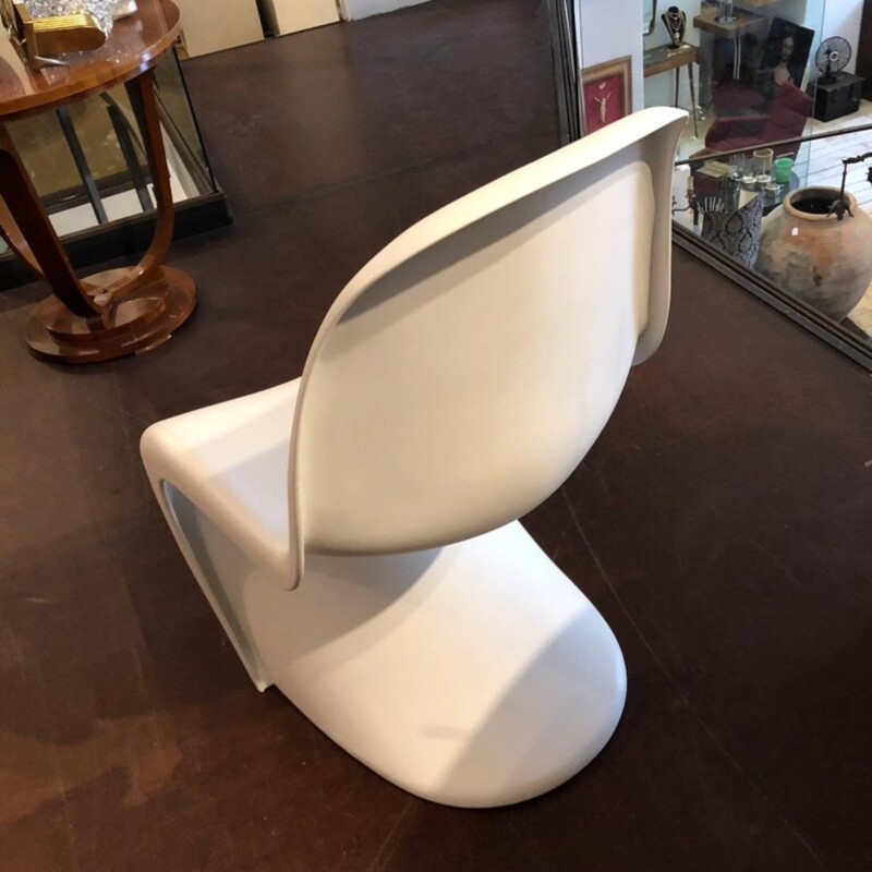 Vintage white chair by Verner Panton for Vitra - 1960s