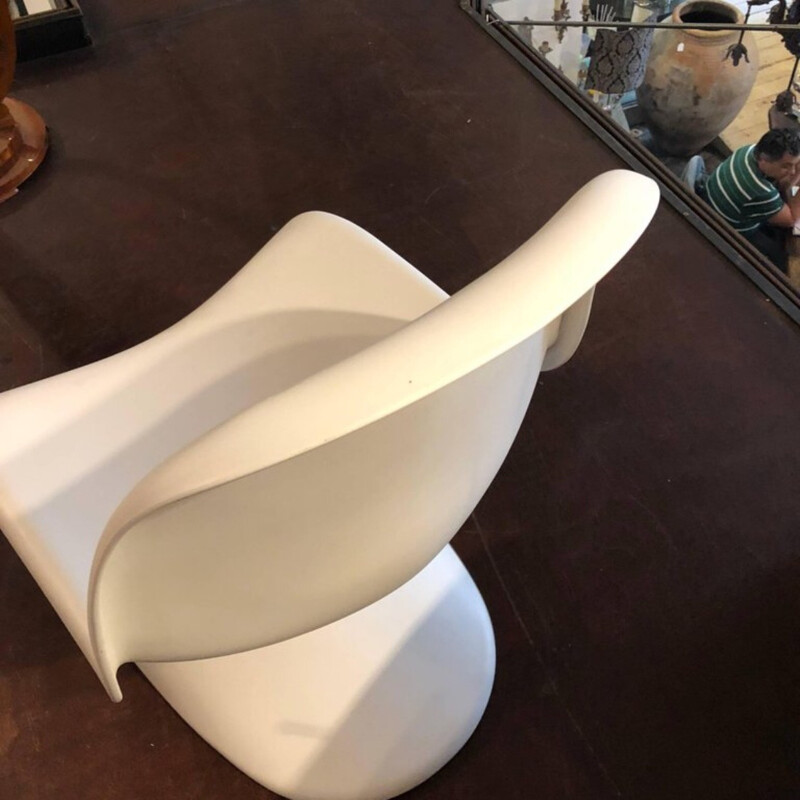 Vintage white chair by Verner Panton for Vitra - 1960s