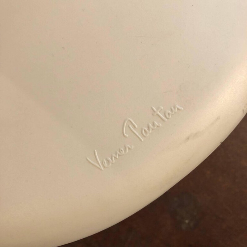 Chaise blanche par Verner Panton pour Vitra - 1960