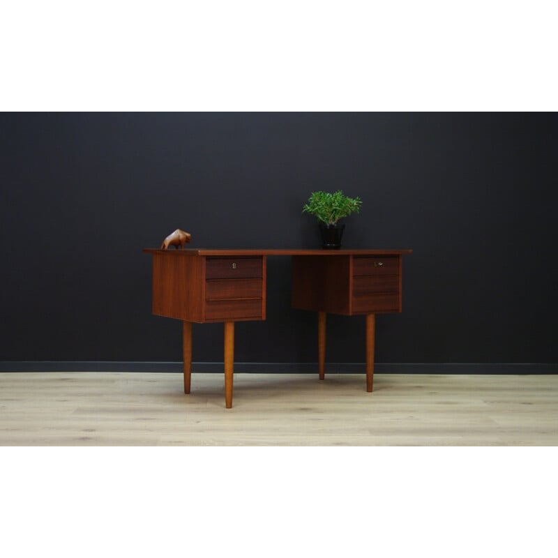 Vintage writing desk in teak - 1960s