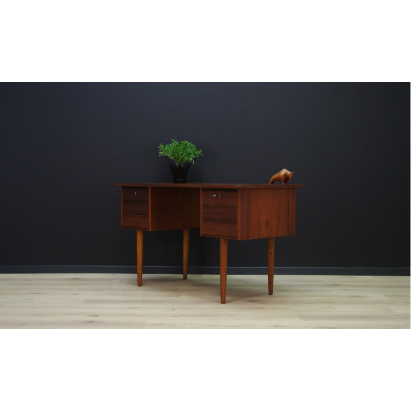 Vintage writing desk in teak - 1960s