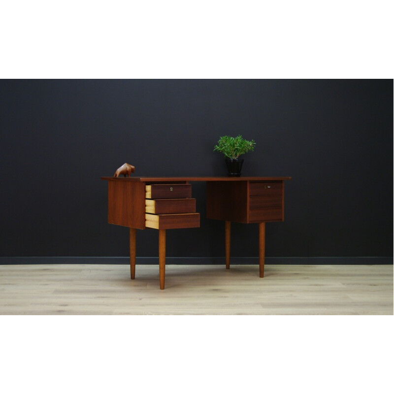 Vintage writing desk in teak - 1960s