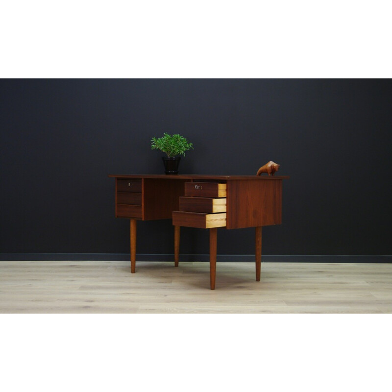 Vintage writing desk in teak - 1960s