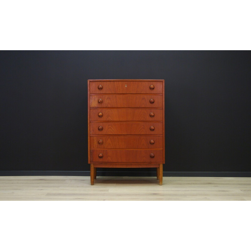 Vintage chest of drawers in teak by Kai Kristiansen - 1960s