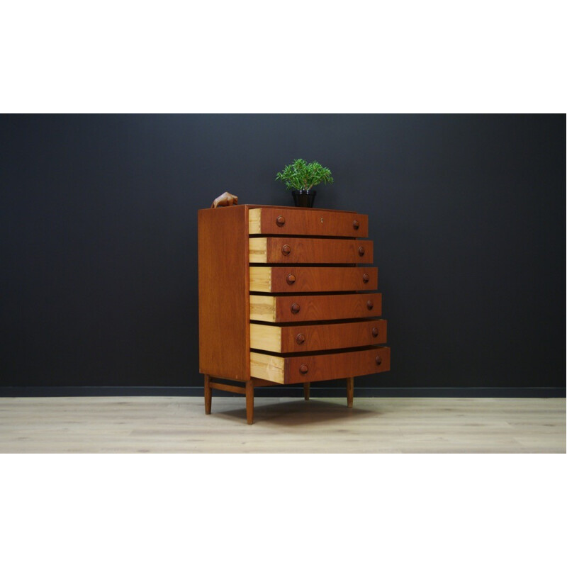 Vintage chest of drawers in teak by Kai Kristiansen - 1960s