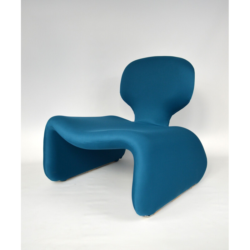Low chair and ottoman Djinn in jersey, Olivier MOURGUE - 1960s