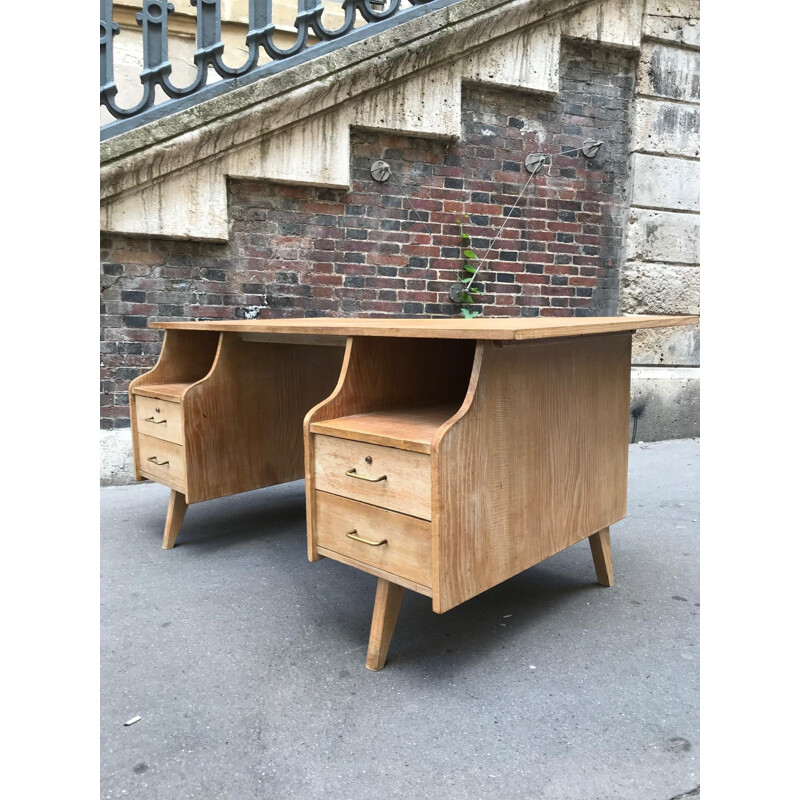 Vinateg French desk in wood - 1960s