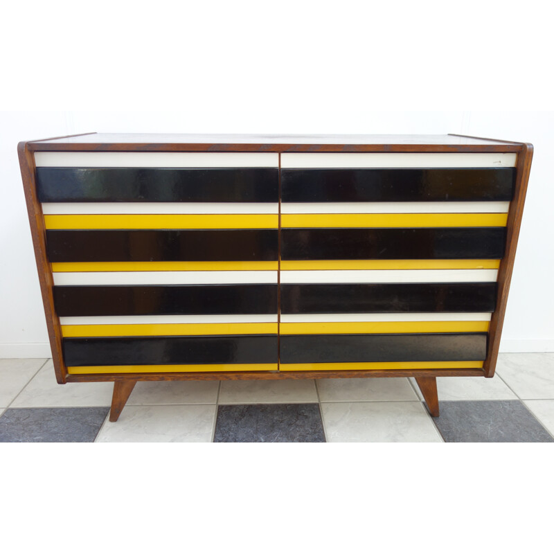 Jiri Jiroutek Yellow sidesideboard U453 by Interier Praha - 1960s