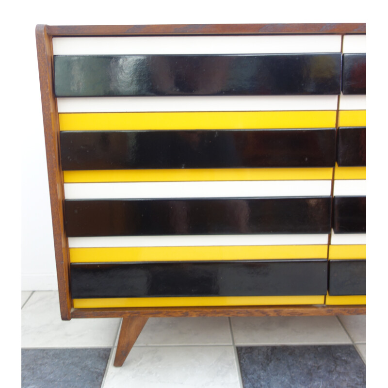 Jiri Jiroutek Yellow sidesideboard U453 by Interier Praha - 1960s