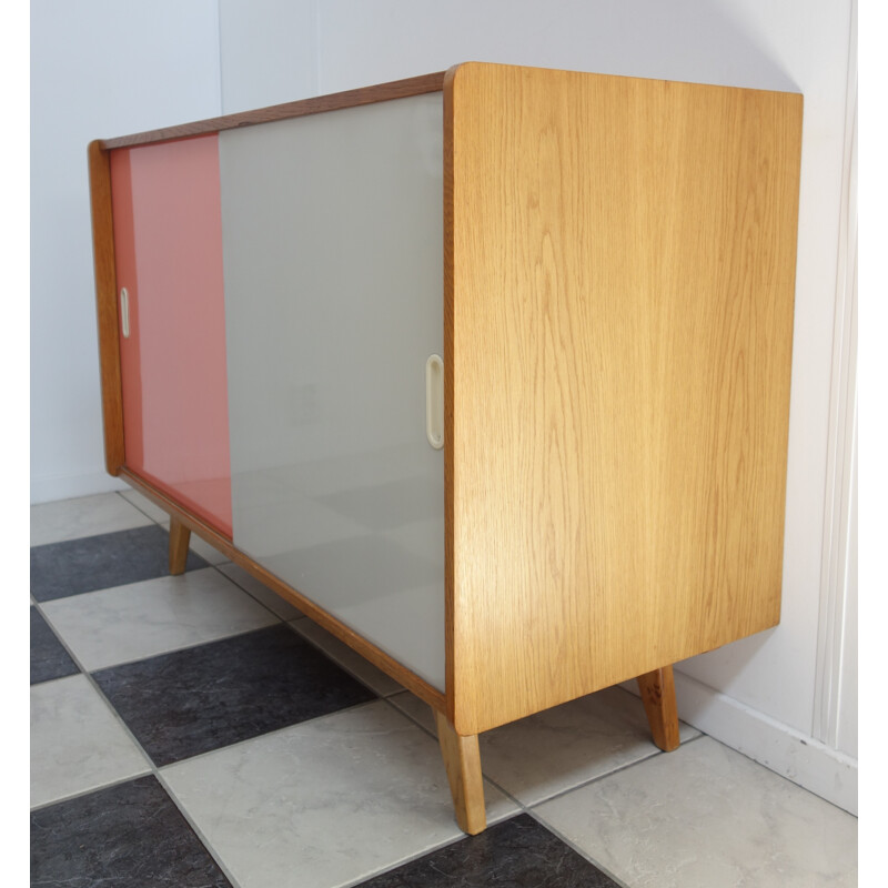 Vintage "U452" sideboard in pink prey by Jiroutek - 1960s