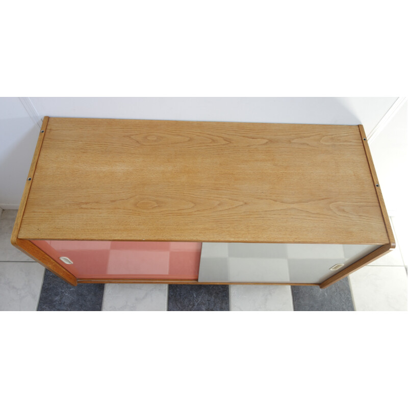 Vintage "U452" sideboard in pink prey by Jiroutek - 1960s