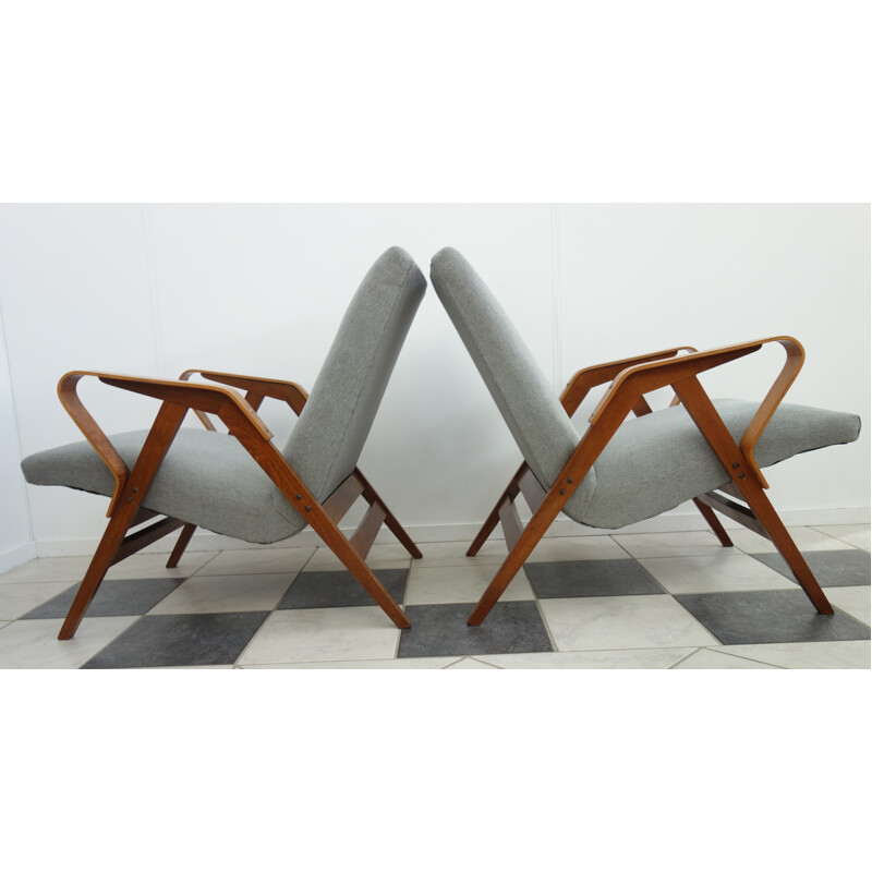 Vintage set of 2 easy chairs by Tatra Nabytok - 1960s