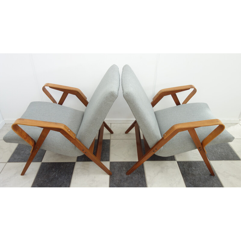 Vintage set of 2 easy chairs by Tatra Nabytok - 1960s