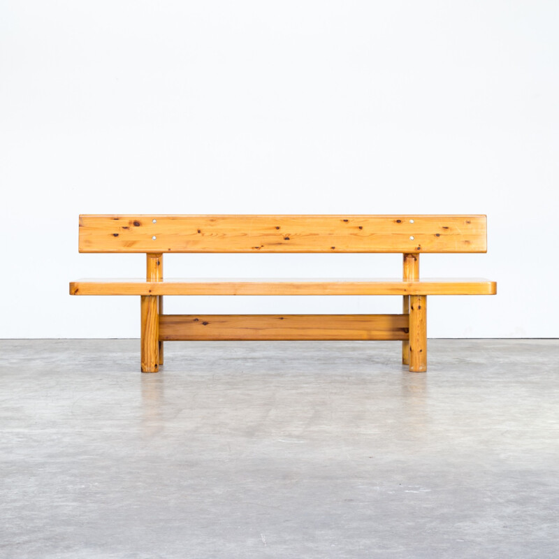 Vintage pine bench by Knud Friis & Elmar Moltke Nielsen - 1950s