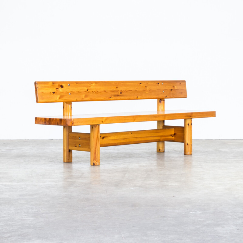 Vintage pine bench by Knud Friis & Elmar Moltke Nielsen - 1950s