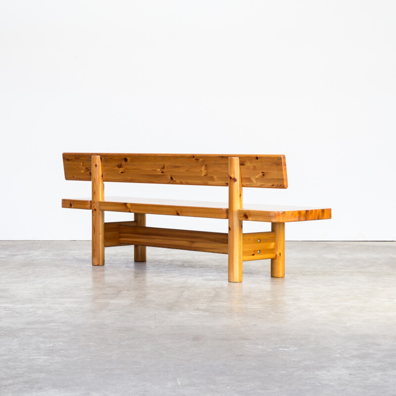 Vintage pine bench by Knud Friis & Elmar Moltke Nielsen - 1950s