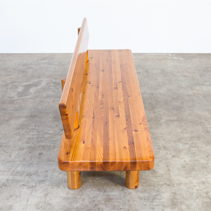 Vintage pine bench by Knud Friis & Elmar Moltke Nielsen - 1950s