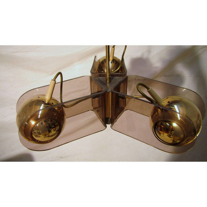 Vintage ceiling lamp in plexiglas - 1960s