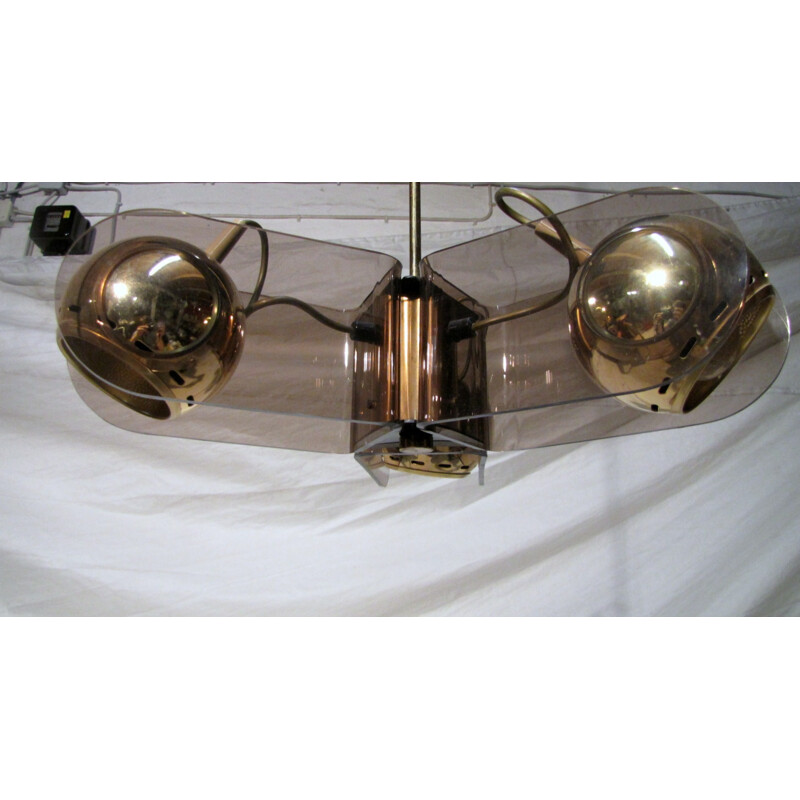 Vintage ceiling lamp in plexiglas - 1960s