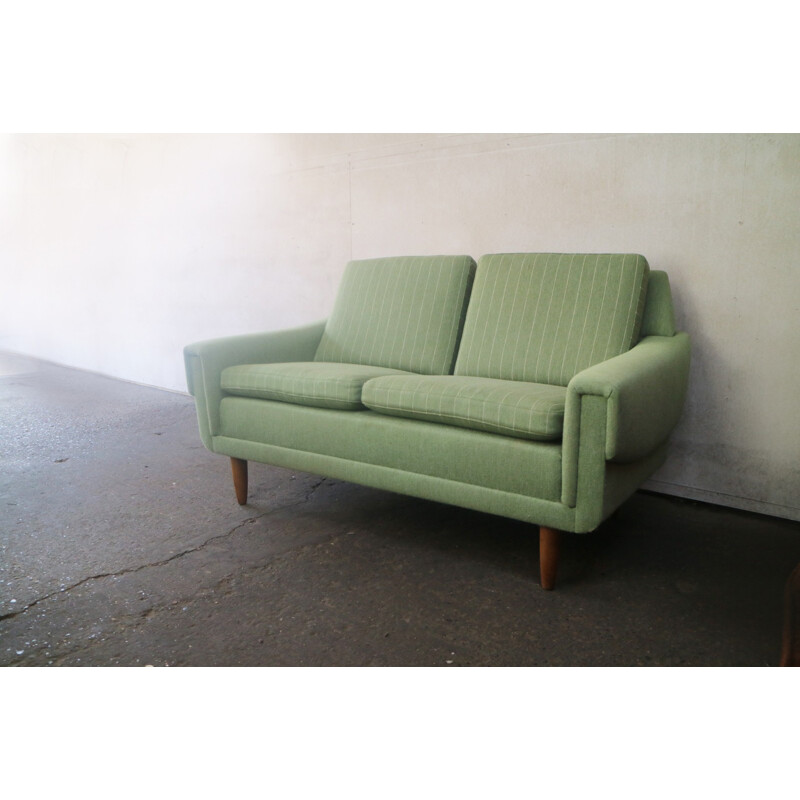 Vintage danish green 2-seater sofa - 1970s