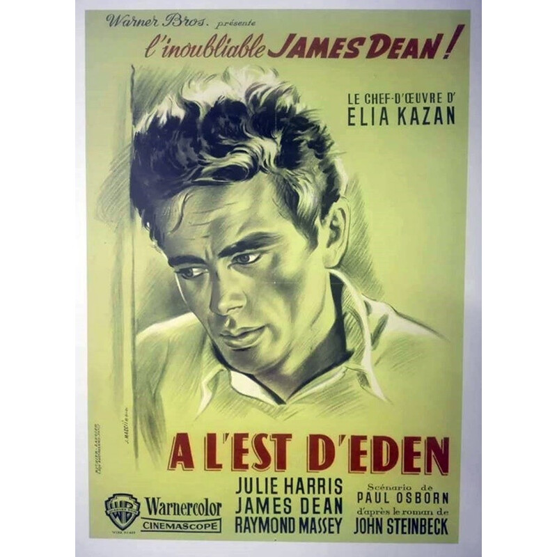 Affiche de cinéma Vintage originale A l'est d'Eden - 1950