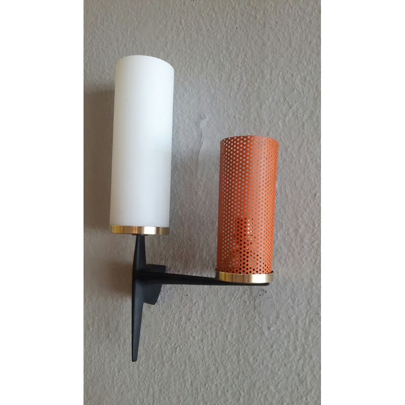 Set of 2 Vintage Wall lamps "Cylinder" for Arlus - 1950s