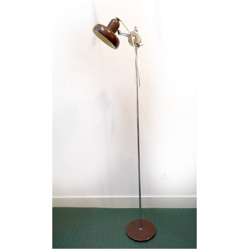 French Vintage Floor lamp in steel lacqured - 1970s
