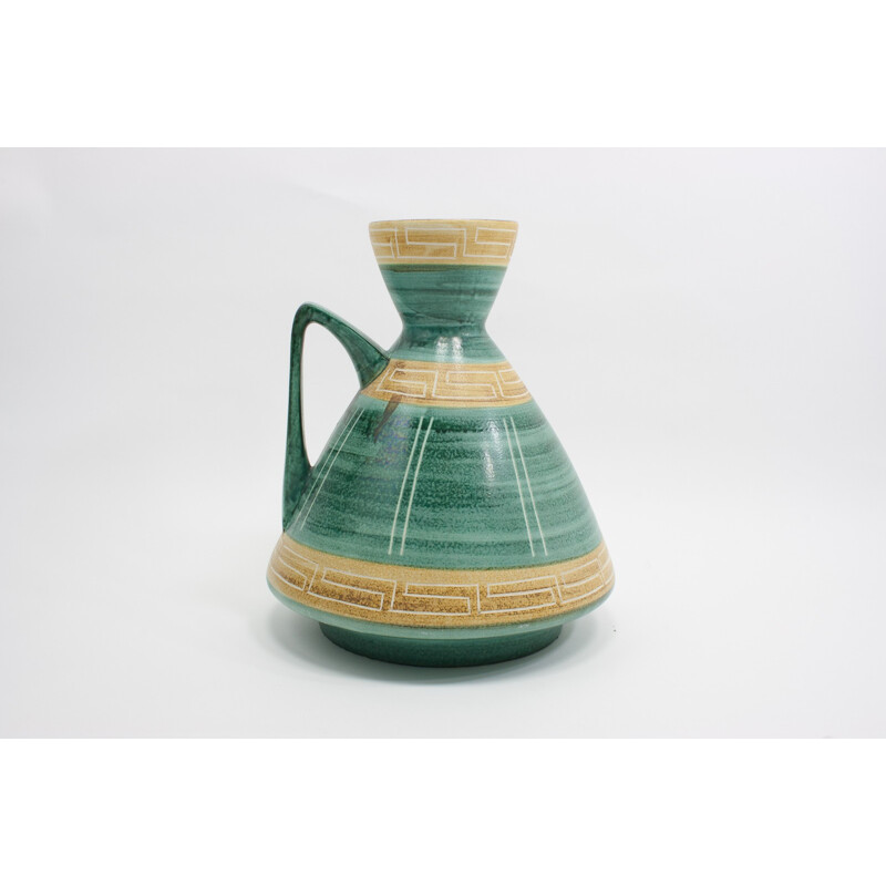 Large Green Vintage Ceramic Vase by Bay Keramik - 1960s
