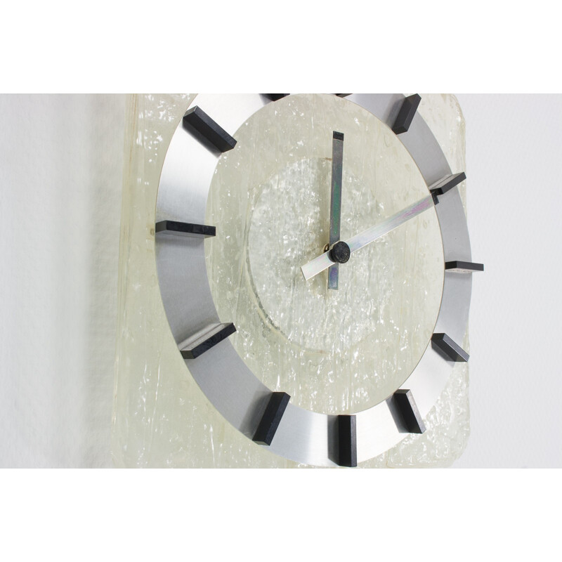 Vintage Lucite Wall Clock in perspex by Kienzle - 1970s