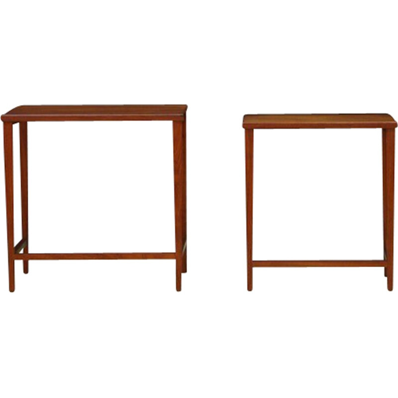 Set of 2 Vintage tables in Teak Danish Design - 1960s