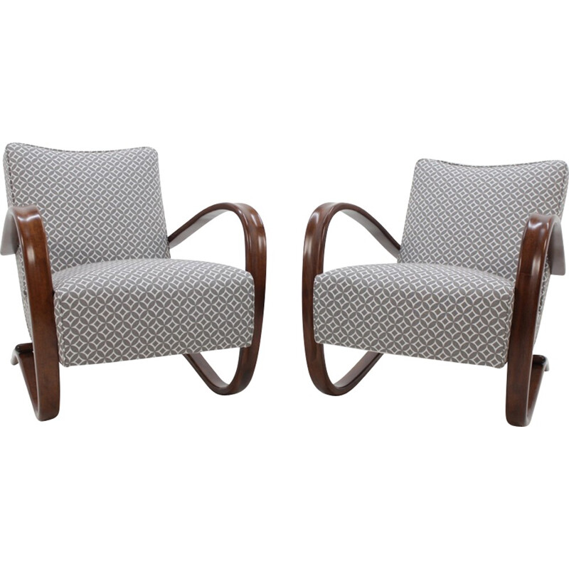 Set of 2 armchairs H-269 by  Jindrich Halabala - 1940s