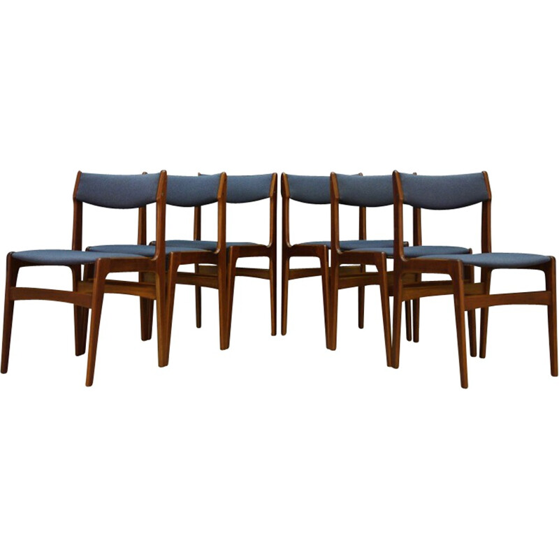 Set of 6 dining chairs in teak - 1960s